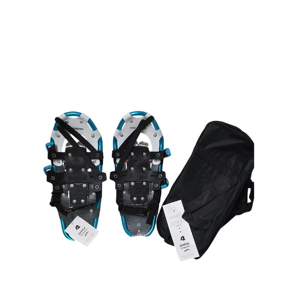 Retrospec Drifter Blue and Silver Snowshoe Set with Carry Bag Size 21" NEW